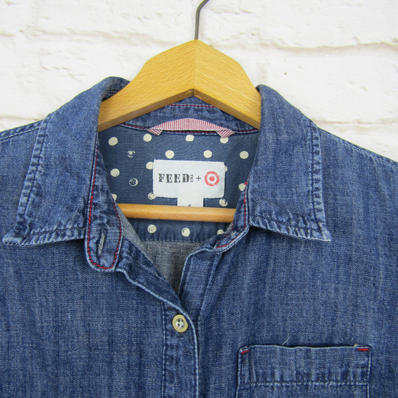Feed USA + Target Long Sleee Button Down Denim - Picture 4 of 8